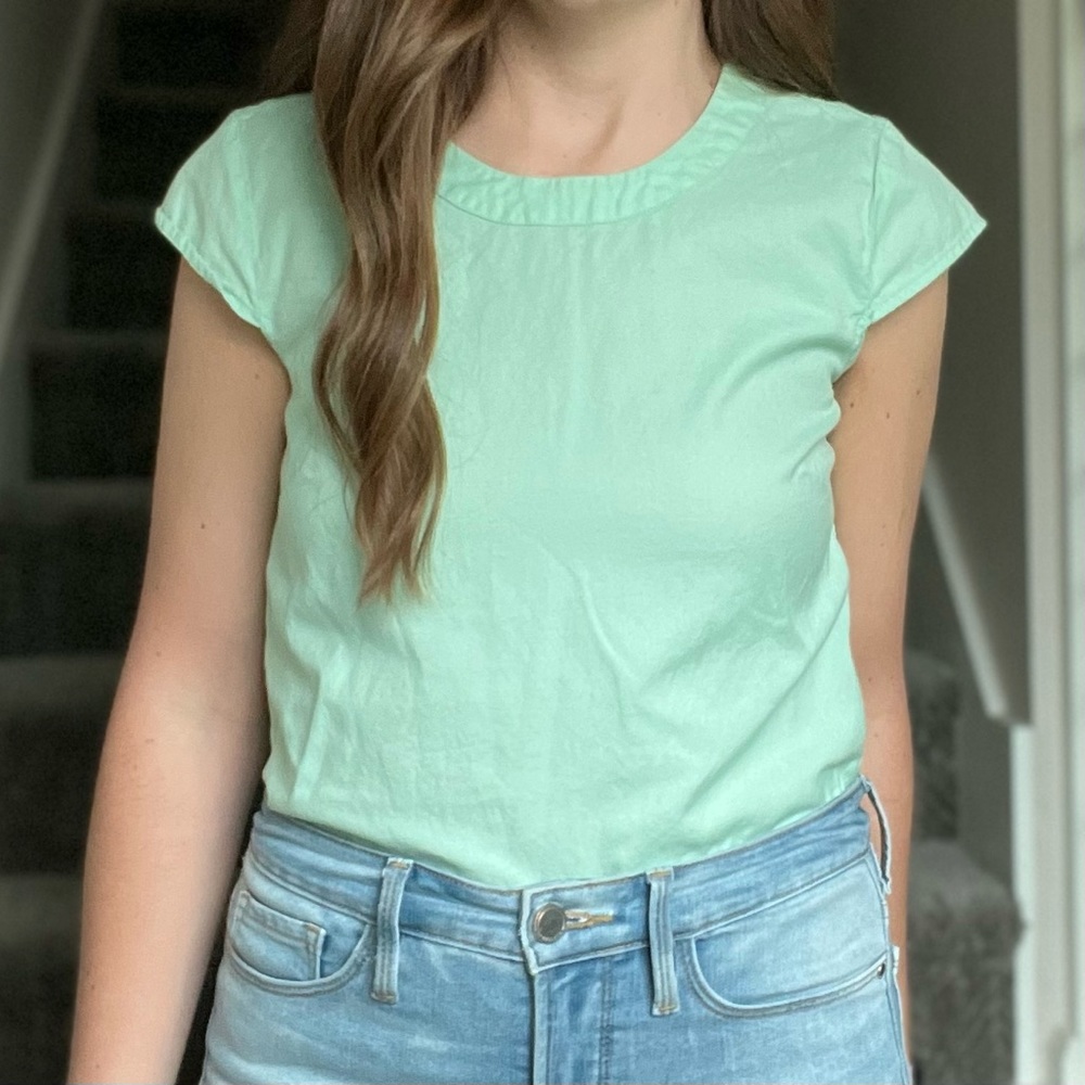 J. Crew Cap Sleeve Woven Blouse